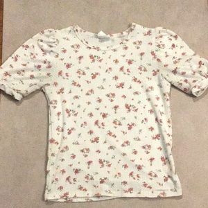 Girls floral print shirt cotton kids.
